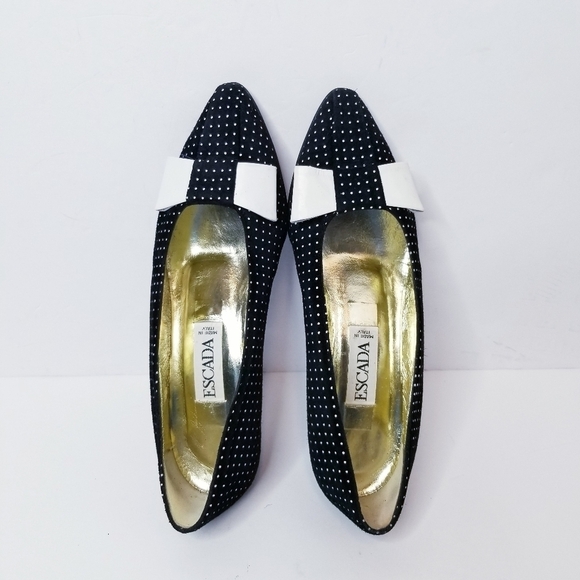 Vintage Escada polka dot heels - Picture 5 of 9